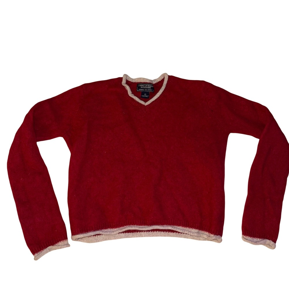 American Eagle‎ Outfitters Red Wool Y2K Sweater Size S